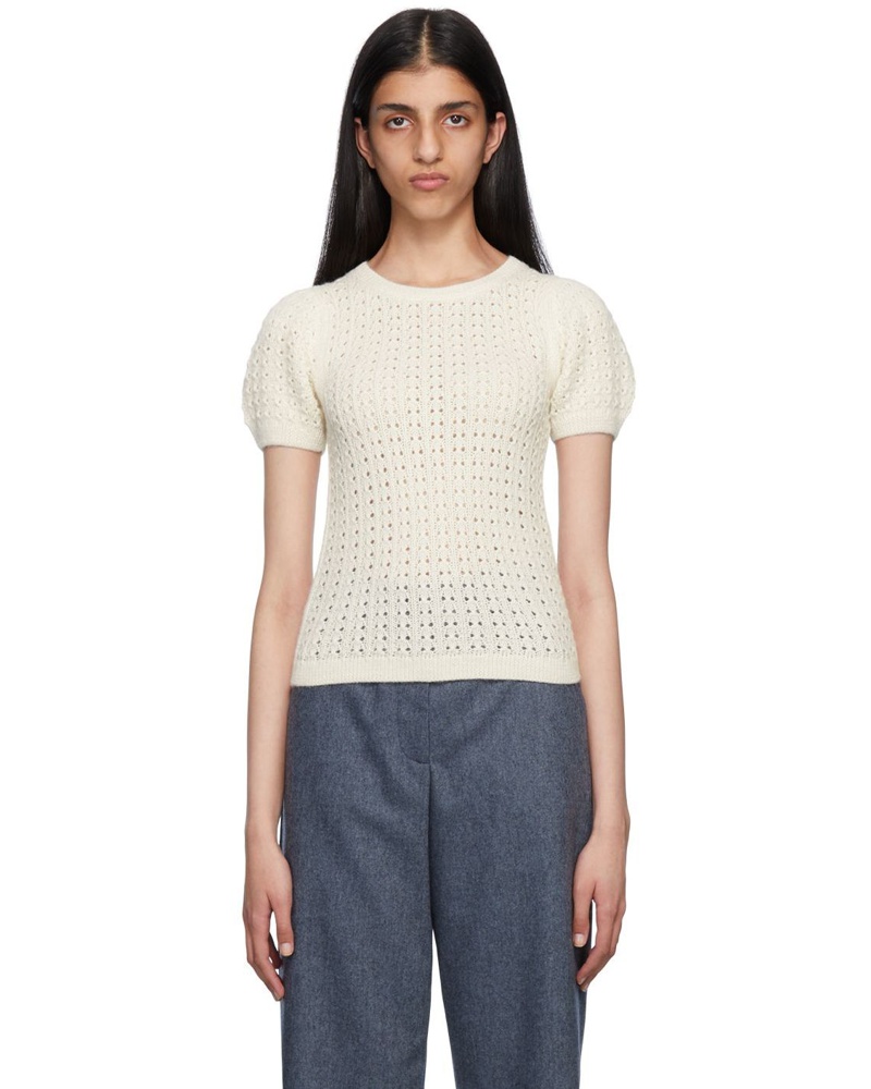 See by Chloé Damen Off-White Fantasy Pointelle Sweater