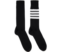 Black 4-Bar Stripe Socks
