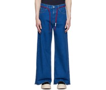Blue Drawstring Jeans