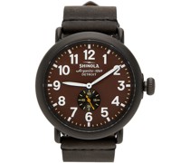 Black & Burgundy 'The Runwell' 47 mm Watch