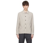Taupe Dropped Shoulders Jacket