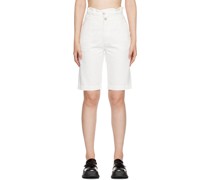 SSENSE Exclusive White Mid-Length Denim Shorts
