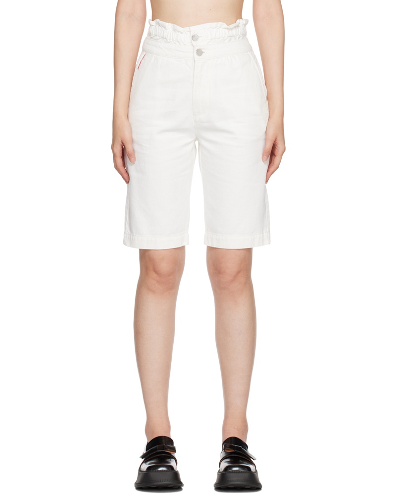 SHUSHU/TONG Damen SSENSE Exclusive White Mid-Length Denim Shorts
