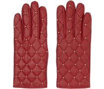 Red Studded Gloves