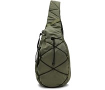 Green Nylon B Crossbody Bag