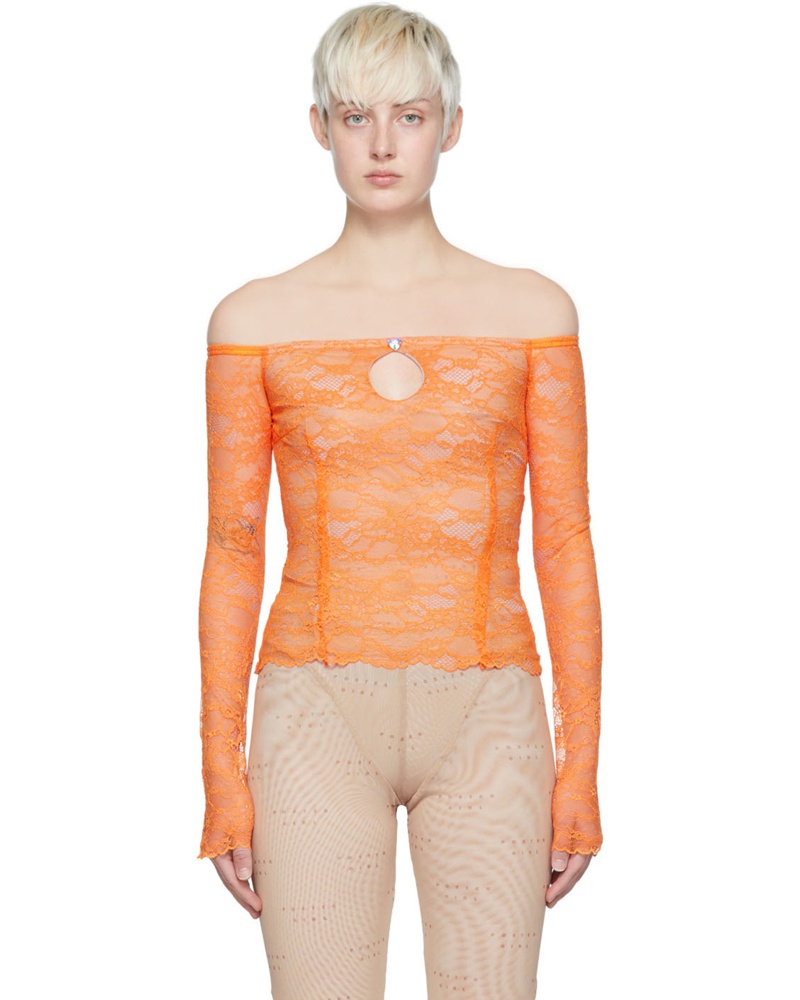 Poster Girl Damen Orange Marcie Long Sleeve T-Shirt