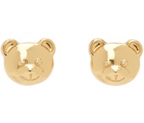 Gold Teddy Bear Small Earrings