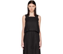 Black Drawstring Tank Top
