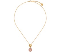 Gold Medusa Crystal Ball Necklace