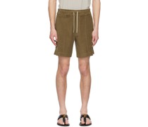 Brown Towelling Shorts