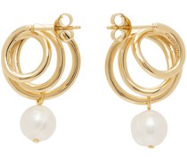Gold Coil Flow Earrings