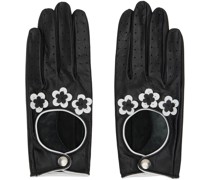 Black Floral Gloves