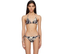 Black Graphic Bikini Top