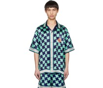 Green & Navy Pool Tile Shirt