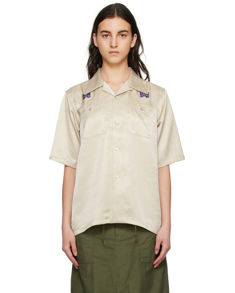 NEEDLES Damen Beige Cowboy One-Up Shirt