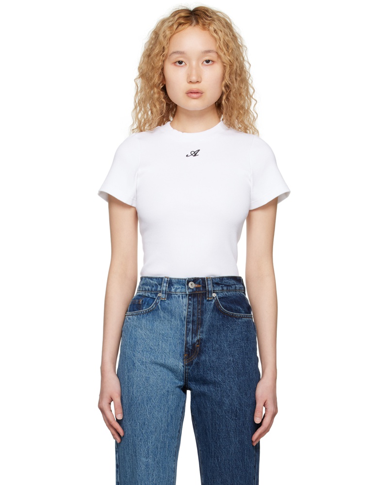 Axel Arigato Damen White Script 'A' T-Shirt