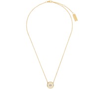 White & Gold 'The Medallion Pendant' Necklace