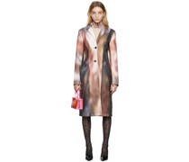 Multicolor Gradient Faux-Leather Coat