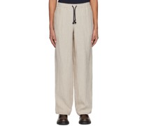 Beige Track Trousers