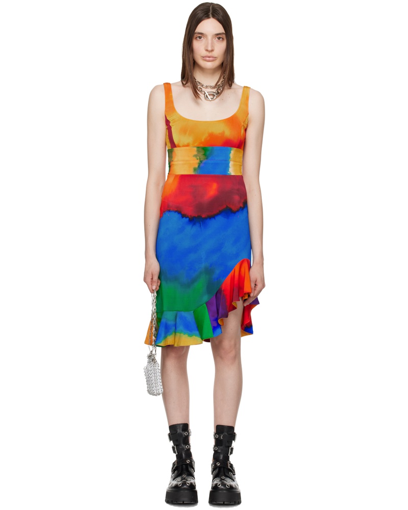 Paco Rabanne Damen Multicolor Printed Midi Dress