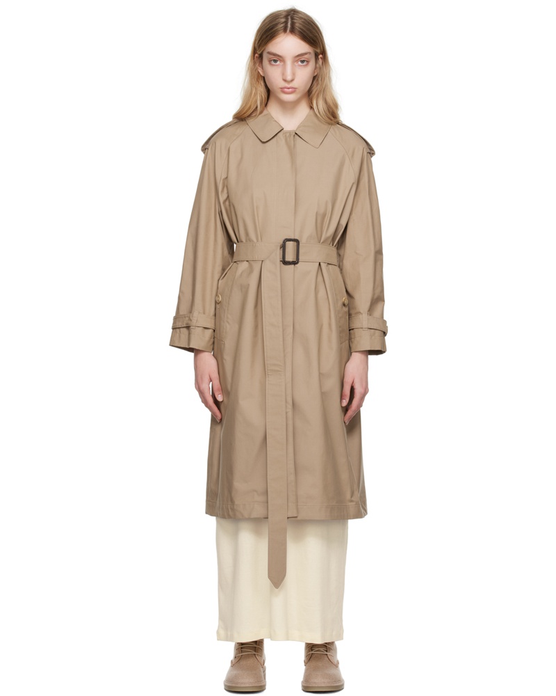 Max Mara Damen Beige The Cube Belted Trench Coat