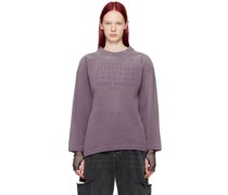 Purple Embroidered Sweatshirt