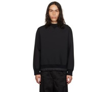 Black Suiting Bonding Sweatshirt