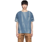 SSENSE Exclusive Blue Linen T-Shirt