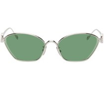 Silver Anagram Hexagonal Cat-Eye Sunglasses