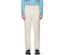 SSENSE Exclusive Beige Side Taped Pants
