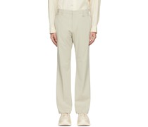 Taupe Polyester Trousers
