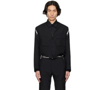 Black Y-Neck Blazer