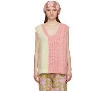 Pink & Off-White Cindi Sweater Vest