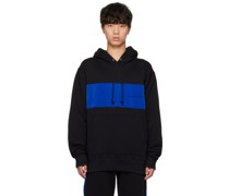Black Flocked Hoodie