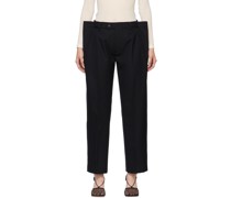 Black Flat Trousers