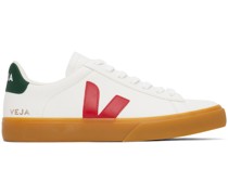 White & Red Campo Leather Sneakers