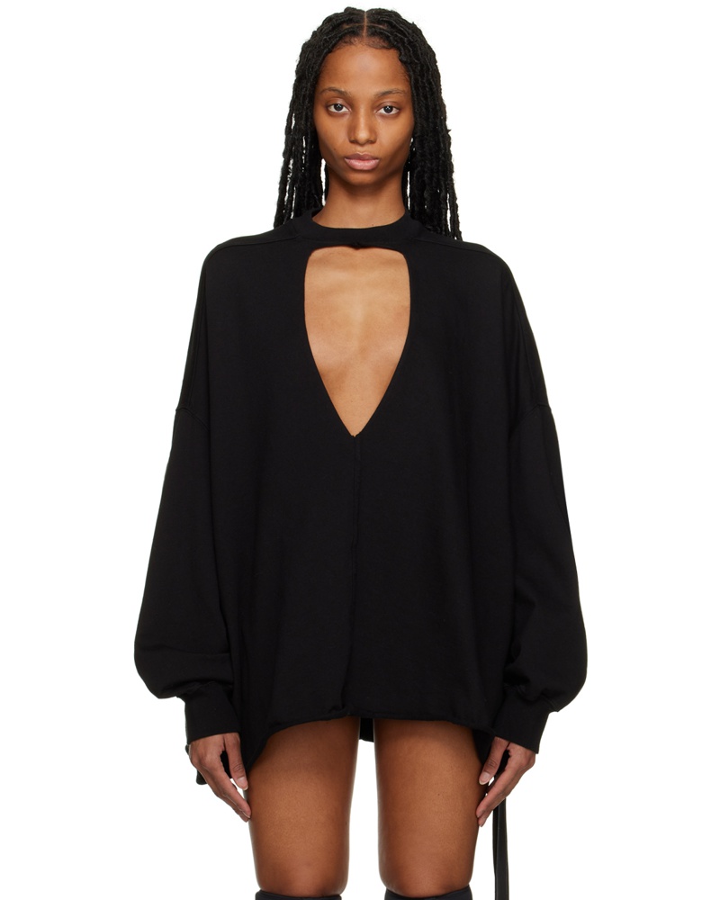 DRKSHDW by Rick Owens Damen Black Cutout Sweatshirt