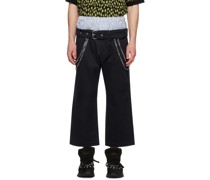 Black Double Layered Trousers