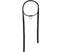 Black Mini Scarf Necklace
