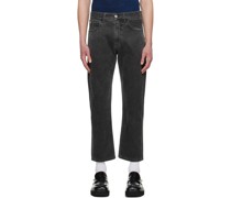 Black Tapered Jeans