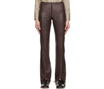 Brown No.176 Leather Pants