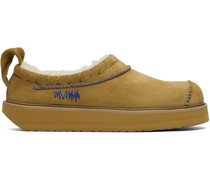 Tan Contrast Stitch Loafers
