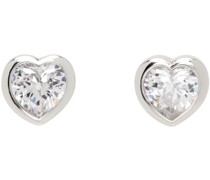 Silver #3170 Heart Earrings