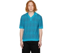 Blue Jacquard Polo