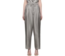 Gray Slouch Trousers