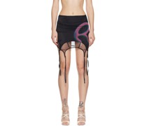 SSENSE Exclusive Black RS Print Miniskirt