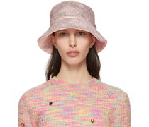 SSENSE Exclusive Pink Crystal Mesh Bucket Hat