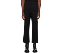 Black One Tuck Trousers