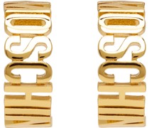 Gold Lettering Earrings