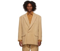 SSENSE Exclusive Beige Brushed Classic Blazer